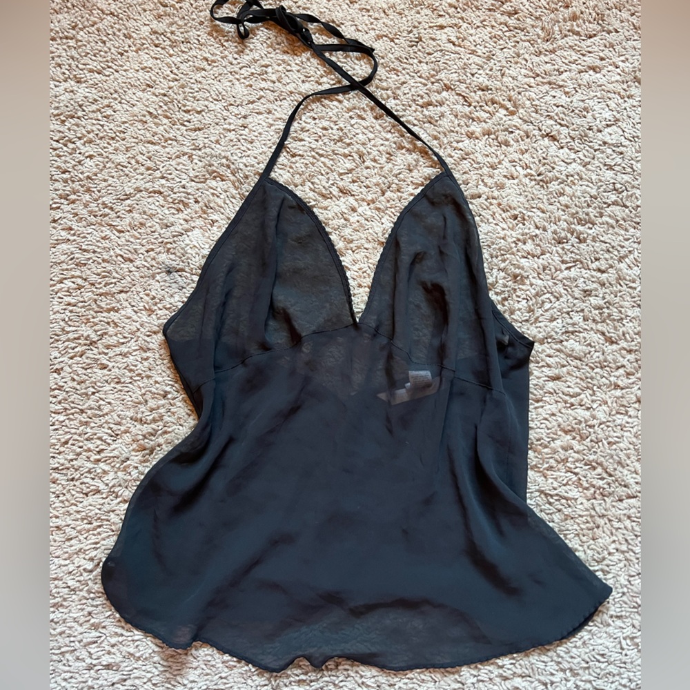 Vintage mesh Victoria Secret halter tank top
